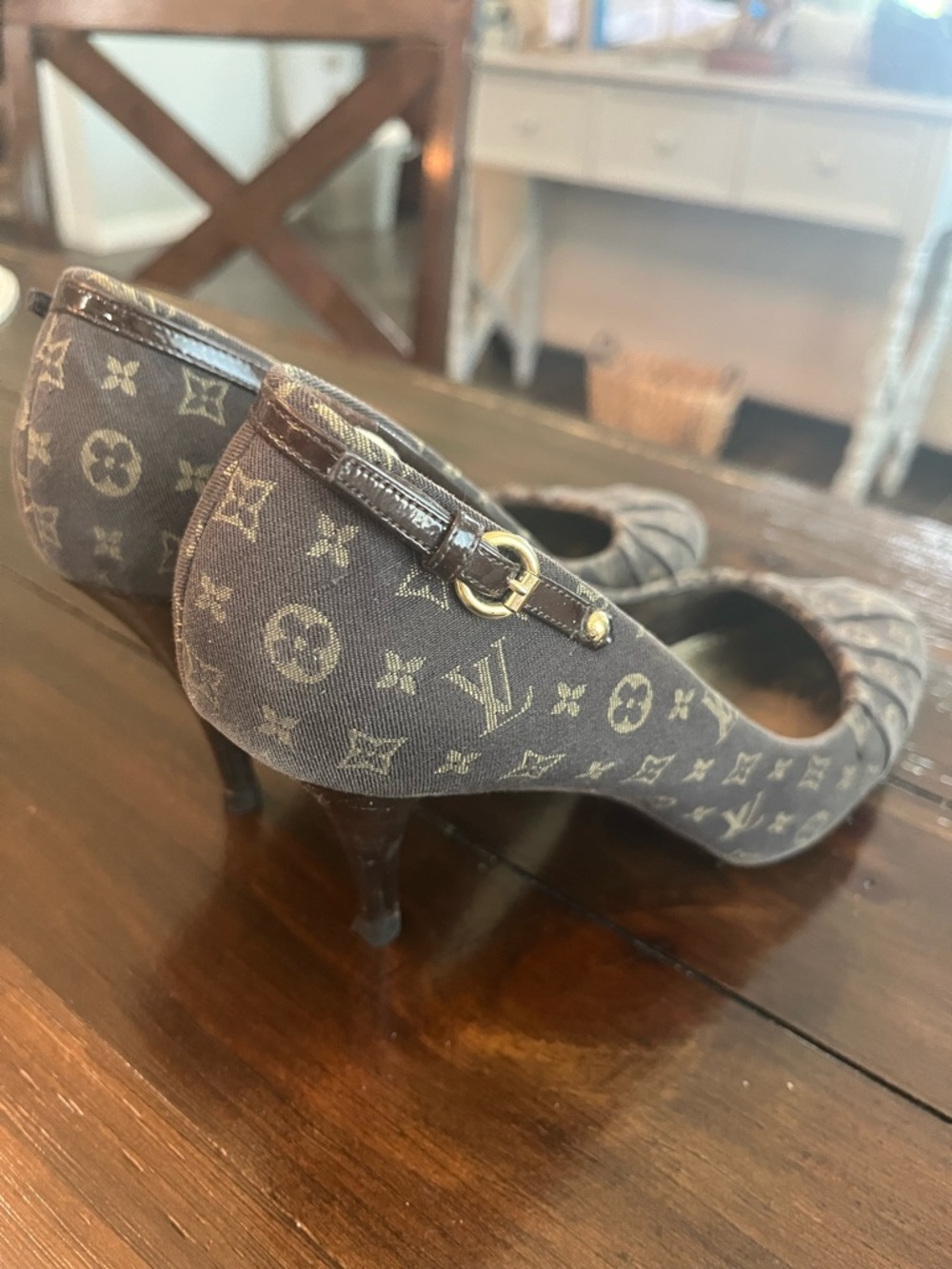 Louis Vuitton Brown Monogram Canvas Pumps